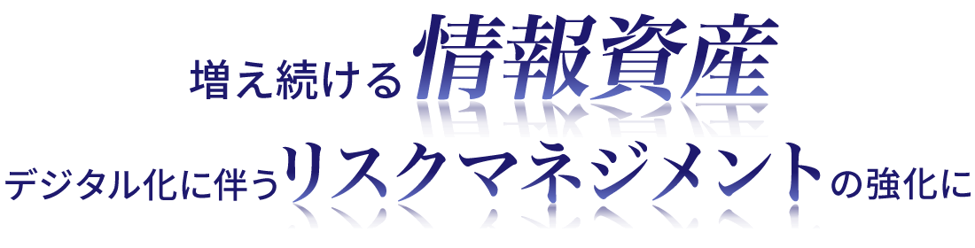 増え続ける情報資産デジタル化に伴うリスクマネジメントの強化に